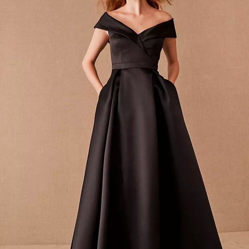 Anthropologie BHLDN Camryn Dress Black sz 8